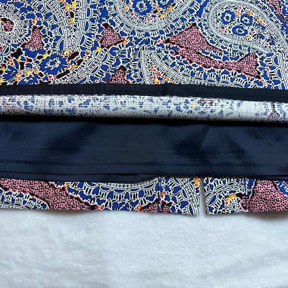 J. Crew No. 2 Paisley Print Lined Pencil Skirt Size 12 Knee Length Business - Picture 7 of 11
